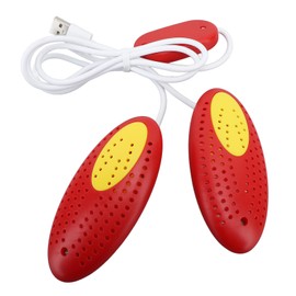 Shoe Dryer Red with Timer Ceramic Heater Deodorizing Function Fast Drying Children Shoes Warmer for Home Dormitories