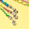 JWPC Rainbow Color Chain Chrome Plated Metal Dog Leash Dog