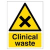 V Safety Clinical Waste Warning Sign - 150mm x 200mm