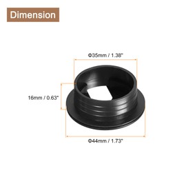 QUARKZMAN 2 Pieces Cable Grommet, 1.38 Inch/35 mm ABS Desk Cable Wire Grommet Hole Cover for Office Computer Desk Cable Organiser, Black