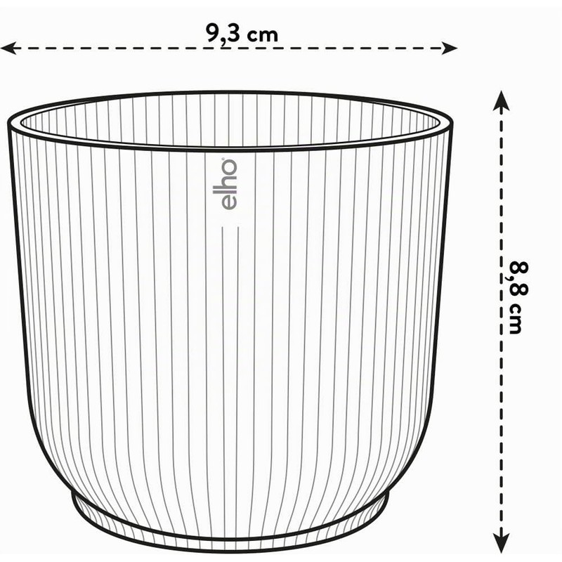 Elho Vibes Fold Round Mini 9cm Vasi per Piante -