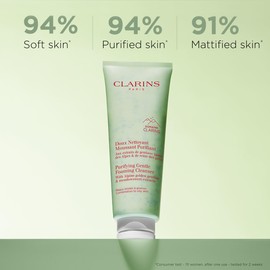 Clarins NEW Purifying Gentle Foaming Face Cleanser | Cleanses, Purifies, Softens and Mattifies| Combination To Oily Skin Types