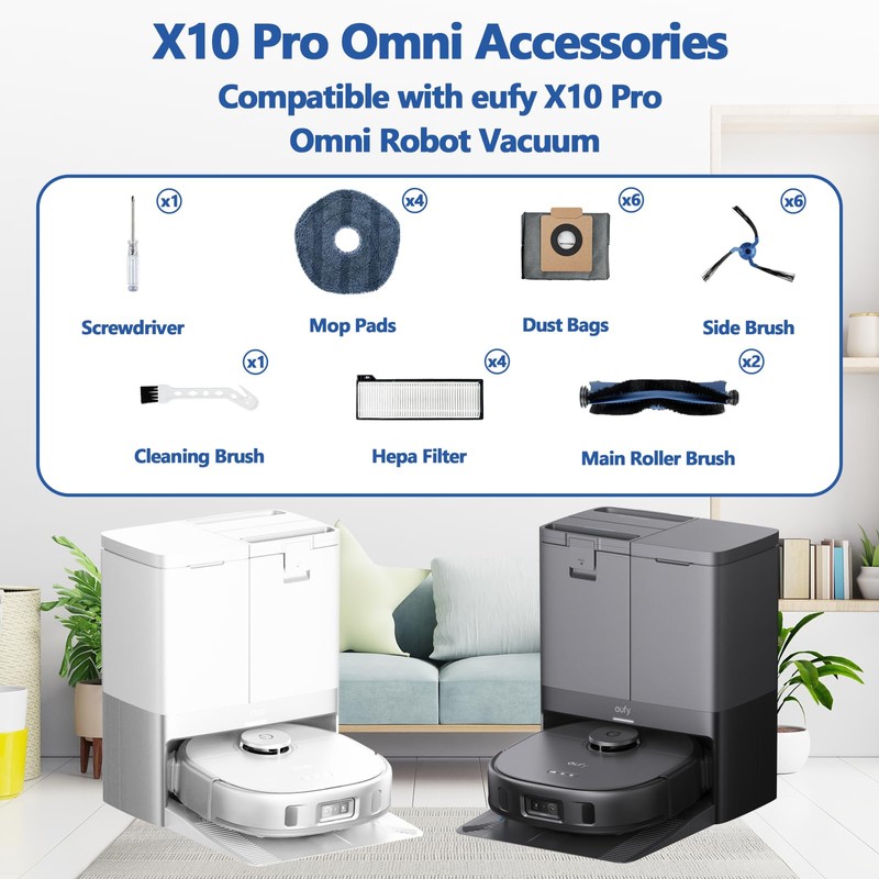 24 Pack X10 Pro Omni Replacement Parts for Eufy X10