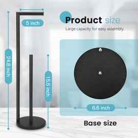 Toilet Paper Holder Stand, Toilet Paper Holder Free Standing, Toilet Paper Stand, Black Galaxy Toilet Paper Storage, Rustproof Bathroom Toilet Paper Holders for 4 Rolls