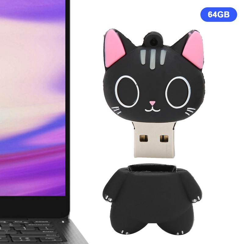 Cartoon Cat Pattern USB Flash Drive Data Picture Music Movie