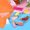 sourcing map 20Pcs 1.5 Inch Leather Tassels Keychain Charm with