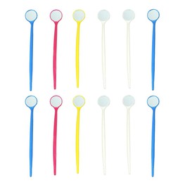 Disposable Dental Mirrors with Long Handle, Mouth Mirrors, Mouth Inspection Tools for Home, Hospital, 40 Pieces