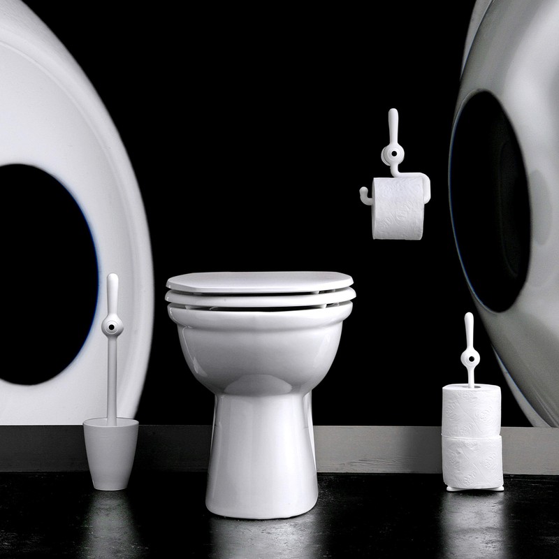 Koziol TOQ Paper Towel Stand, Solid Black