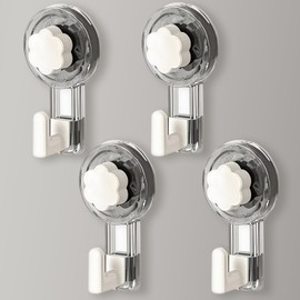 ATEWEITA Towel Hooks No Drilling Extra Strong Suction Cup Hook, 62 mm Reusable Suction Hooks for Bathroom, Kitchen, Camping & Car, Ideal for Christmas Decoration, Bathroom Towel Hooks
