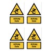 Sticker 150 x 100 mm, Pack of 4 – Warning