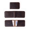 Bandera Folded 2-Pocket Leather Wallet (Espresso)