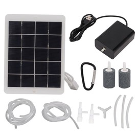 Solar Oxygen Pump Output Interface 3W5V Portable Solar Oxygen Aerator for Traveling Camping Cycling