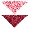 Valentine's Day Dog Bandana Reversible Triangle Bibs Scarf for Small