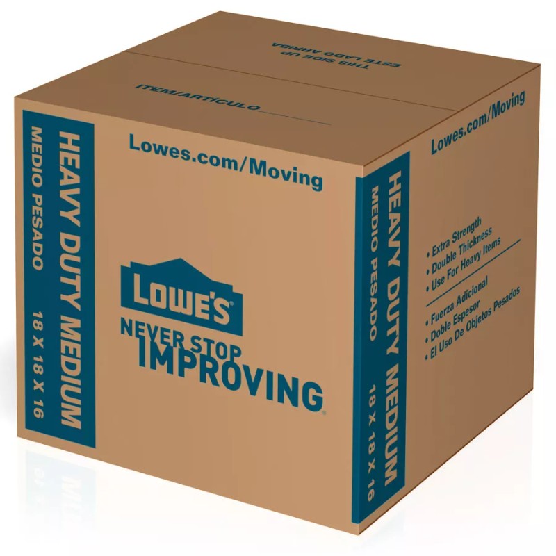 Lowes Pack of 5 Medium Heavy Duty Cardboard Boxes 18"