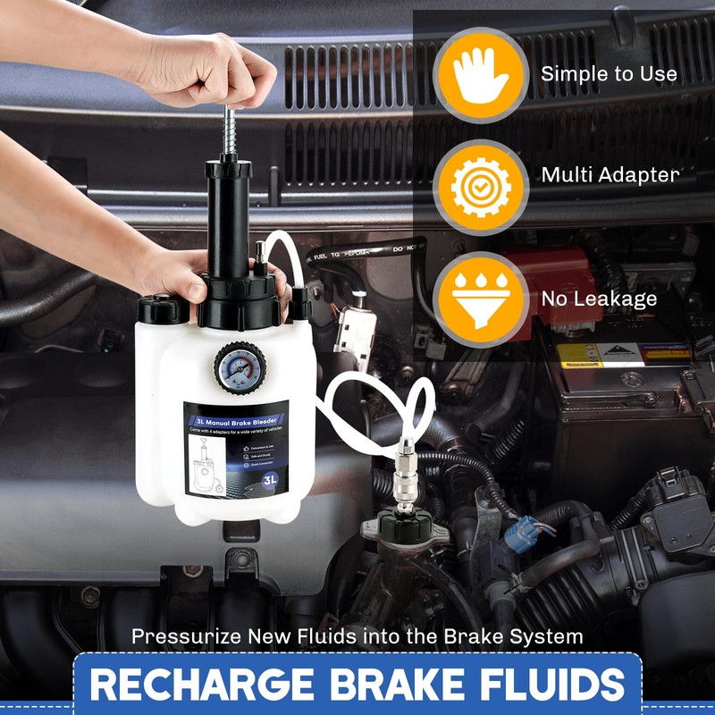 weyleity 3L Manual Brake Bleeder Kit | One-Person Brake Pressure
