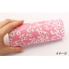 Matsumi Kogei Sakuran Glasses Case, Embossed/Pink, 6.3 x 2.4 x