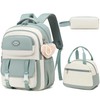 Backpack for Girls 3pcs Set Kids Backpack with Lunch Box