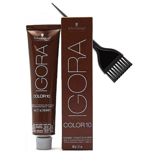 Schwarzköpf IGORA COLOR10 Permanent 10 Minute Hair Color Cream (w/Sleek Tint Brush) Color 10 Ten Haircolor Creme Dye (9-0 Extra Light Natural Blonde)