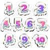 LUBTOSMN Large Number Cookie Cutter Set with Word-10 Piece-Diswasher Safe-#1#2#3#4#5#6#7#8#9#10