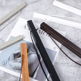 Benjia Magnetic Poster Rail, A4 Magnetic Poster Frame, Wooden Poster Rail, Poster Hanger for Prints and Artwork, (2 Packs, Black, 21 cm)