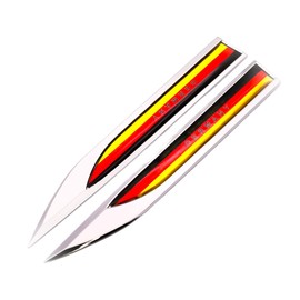 Fabulous Hall Emblem Metal Sticker Left and Right Set Sticker Custom Accessory Flag Car Exterior Decal Flag Fashionable Car Supplies Germany