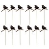 Decorative Flower Stake Glitter Bird Brown 6 x 25 cm