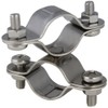 Bootsteile Brauer 1 Piece Pipe Clamp Double with Swivel Diameter