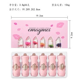 Gset De 6 Labiales Transparentes Con Flores Secas S