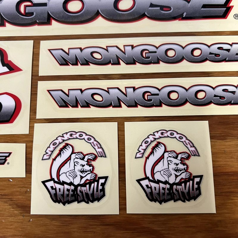 Mongoose OLD MID SCHOOL MONGOOSE VILLAIN COMPLETE STICKER DECAL SET