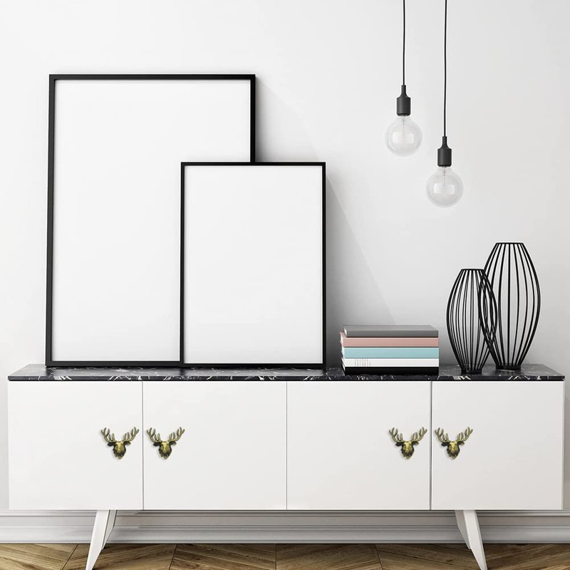 brandname SCRTB Deer Head Knobs 4 Pcs Cute Deer Head