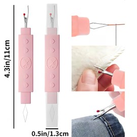 Needle Threader,2 in 1 Needle Threaders for Hand Sewing,Seam Ripper for Sewing,Automatic Needle Threader for Hand Sewing,Embroidery,Cross-Stitch Crafts