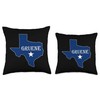 Gruene Texas Lone Star State Map Navy Blue Texan Throw