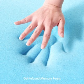 CHUN YI 3 inch Memory Foam Mattress Topper Twin, Gel Infused Single Bed Topper for Pressure Relief, CertiPUR-US Certified