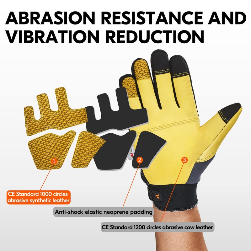 Vgo... Winter Waterproof Working Gloves, Cold Weather Duty Thermal Safety