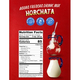 Klass Aguas Frescas Klass Aguas Frescas | Drink Mix | Horchata | Flavors From Natural Sources, No Artificial Flavors, With Vitamin C (Makes 7 to 9 Quarts) 14.1 Oz Family Pack (4-Pack)