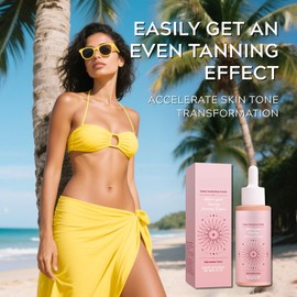 Oral Tanning Drops Drink, Drinkable Tanning Drops, Sunless TanningDrops, Naturally Boost Melanin, Even Tan without Sun Damage, Long-lasting Natural Effect, 60ml