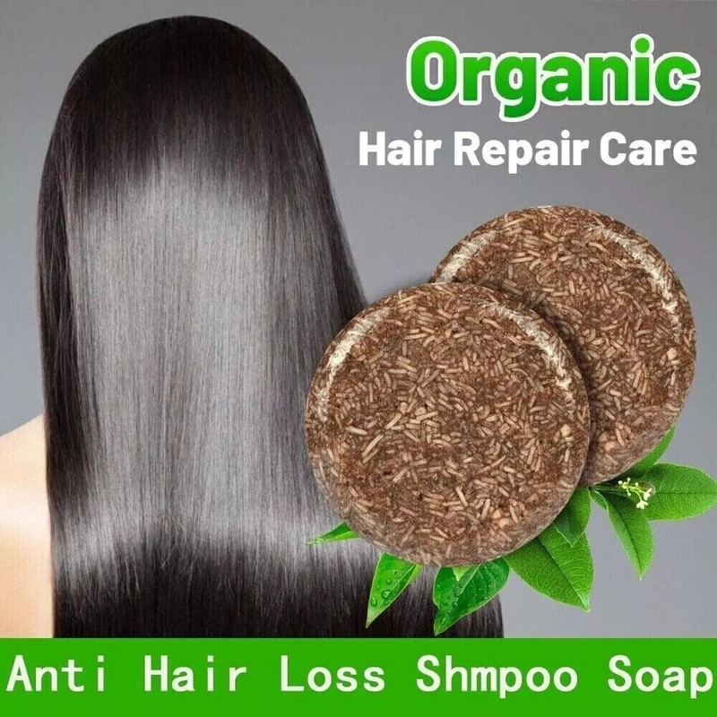 MS.Dear 3PCS Organic Soap Hair Darkening Shampoo Bar Gray Hair