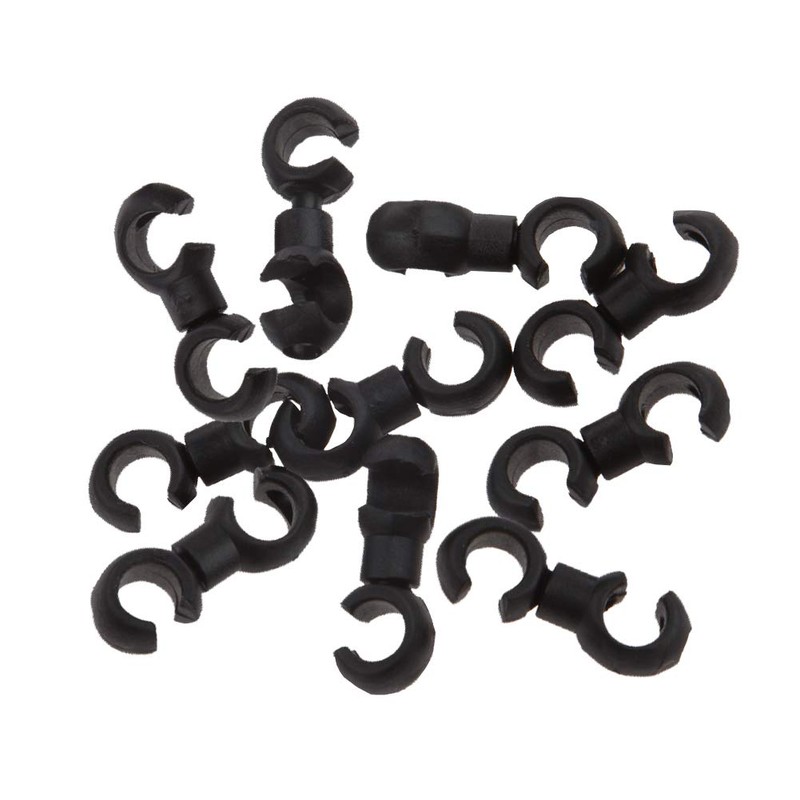 Saipe 10 Pcs Bike Cable Clasps Bicycle Rotatable S-Hook Clips