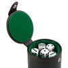 GWHOLE Leather Dice Cup with 10 Dice Set for Dice
