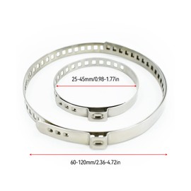 Nuscen 20 pcs CV Joint Boot Clamps Kit Stainless Steel Adjustable CV Boot Band Clamp Kit Universal CV Joint Boot Crimp（10pc Small 0.98'' to 1.77'' +10pcs Large2.3'' to 4.7''）