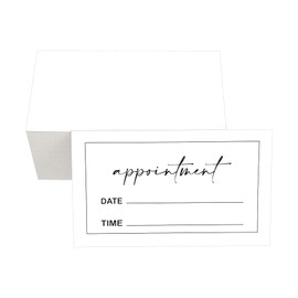 RXBC2011 Appointment Reminder Cards for Makeup Hair Nail Salon Barber Shop Restaurants Therapist Pack of 100 white
