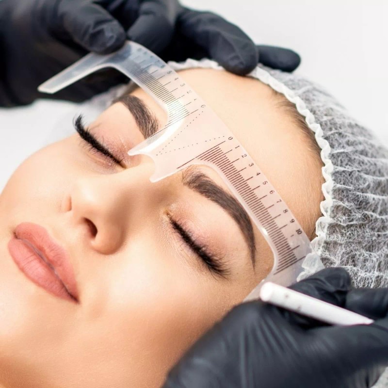 Universo en Linea 2 Regla Facial Microblading Plástico Para Diseño
