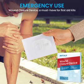Emergency Wound Closure Strips-Repair Wounds Without Stitches&Hold Small Wound, Butterfly Bandaids Laceration Closure Strips Kit-Mix 2 Strips 4pack