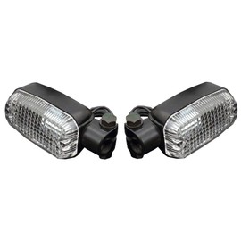 PMC (pi-emusi-) Motorcycle Turn Signal Square Type Signals , model: 130-60060, clear/black