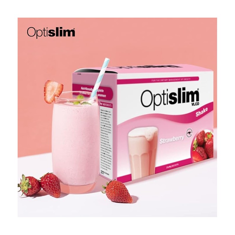 Optislim VLCD Meal Replacement Shake Strawberry 21x43g Sachets