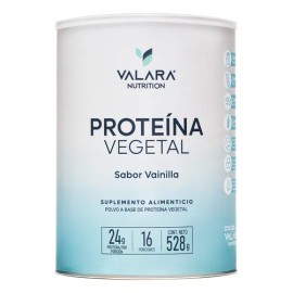 Protena Vegana Valara 528g  Sabor Vainilla, 24g de protena vegetal por porcin, sin azcar aadida, baja en carbohidratos, con probiticos y prebiticos,  