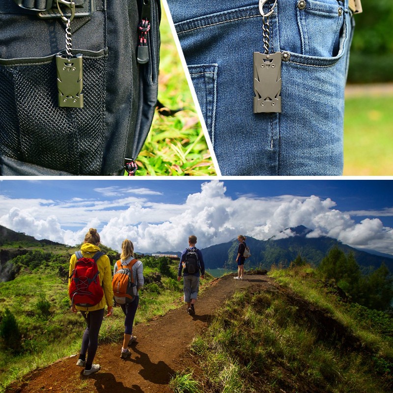 binboll Stainless Steel High Decibel Outdoor Life-Saving Emergency Whistle (Three