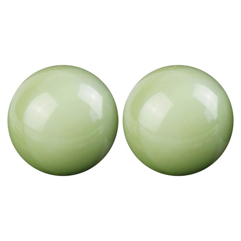 2 Inch Light Green Afghanistan Jade Baoding Balls Health Crystal