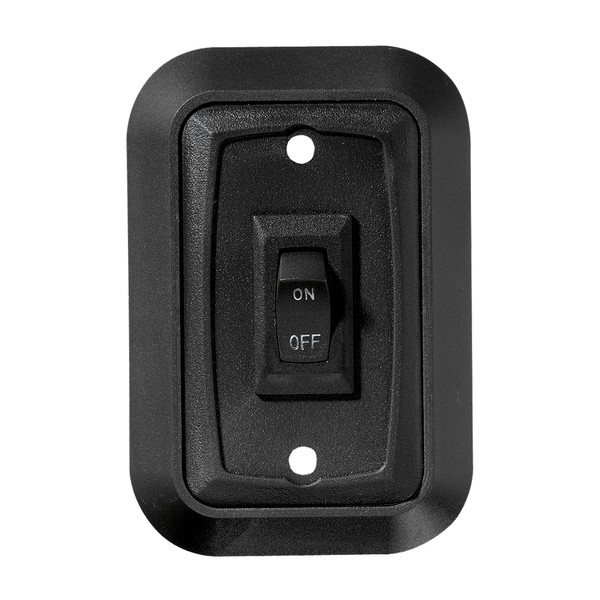RV Designer S652, Wall Plate Switch, Single, Black, 3.53" x