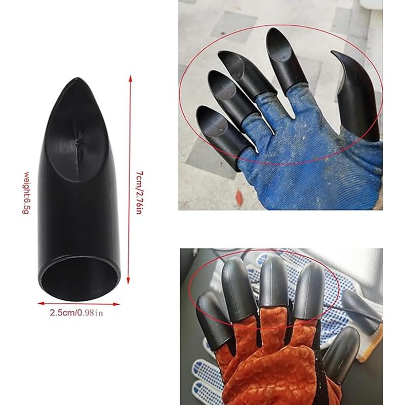 ZCZQC 24PCS Gloves Removable Universal Finger Claws Gardening Gloves Digging